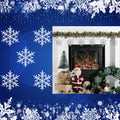5x White Glitter Snowflakes Hanging Ornaments 20cm