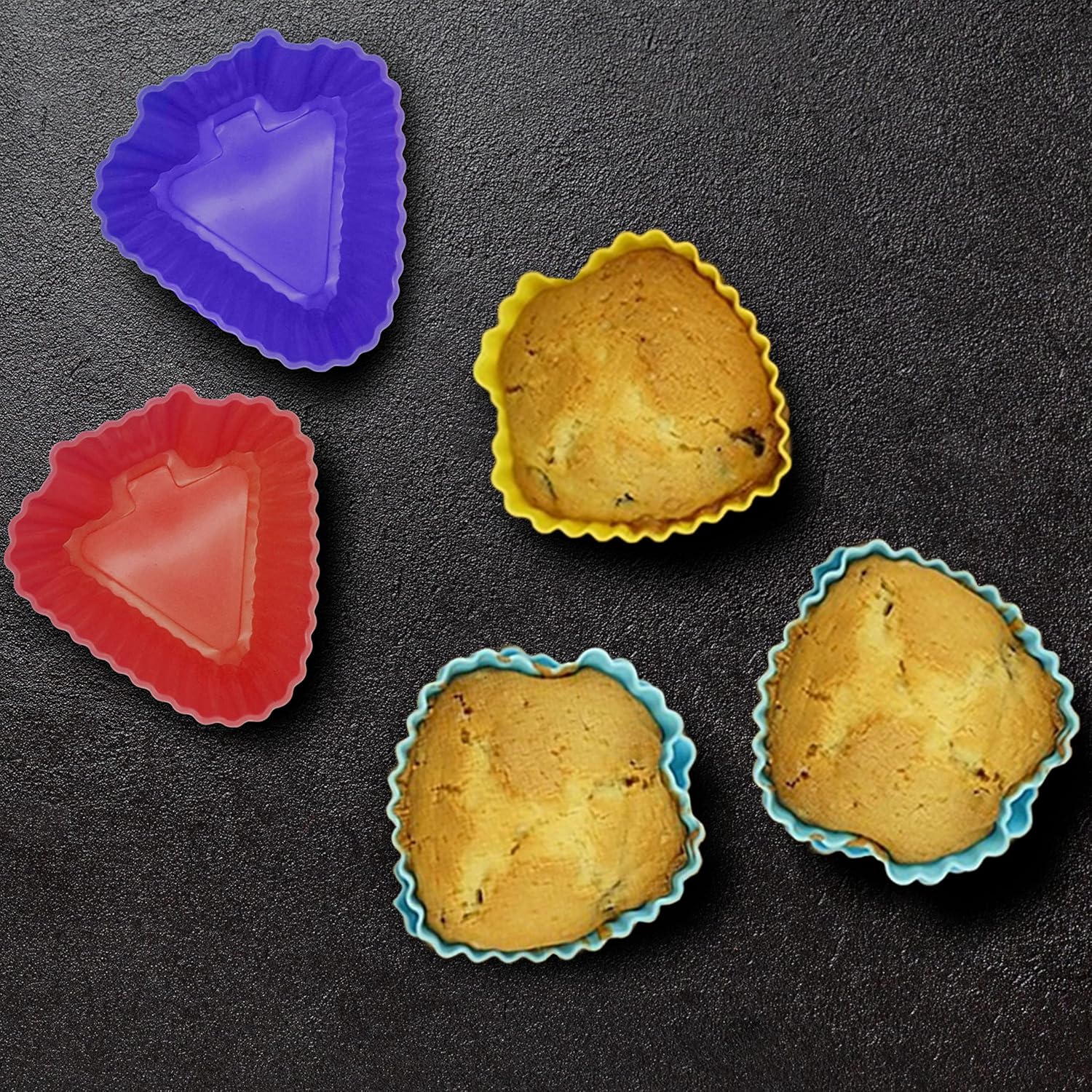 12x Reusable Silicone Muffin Moulds