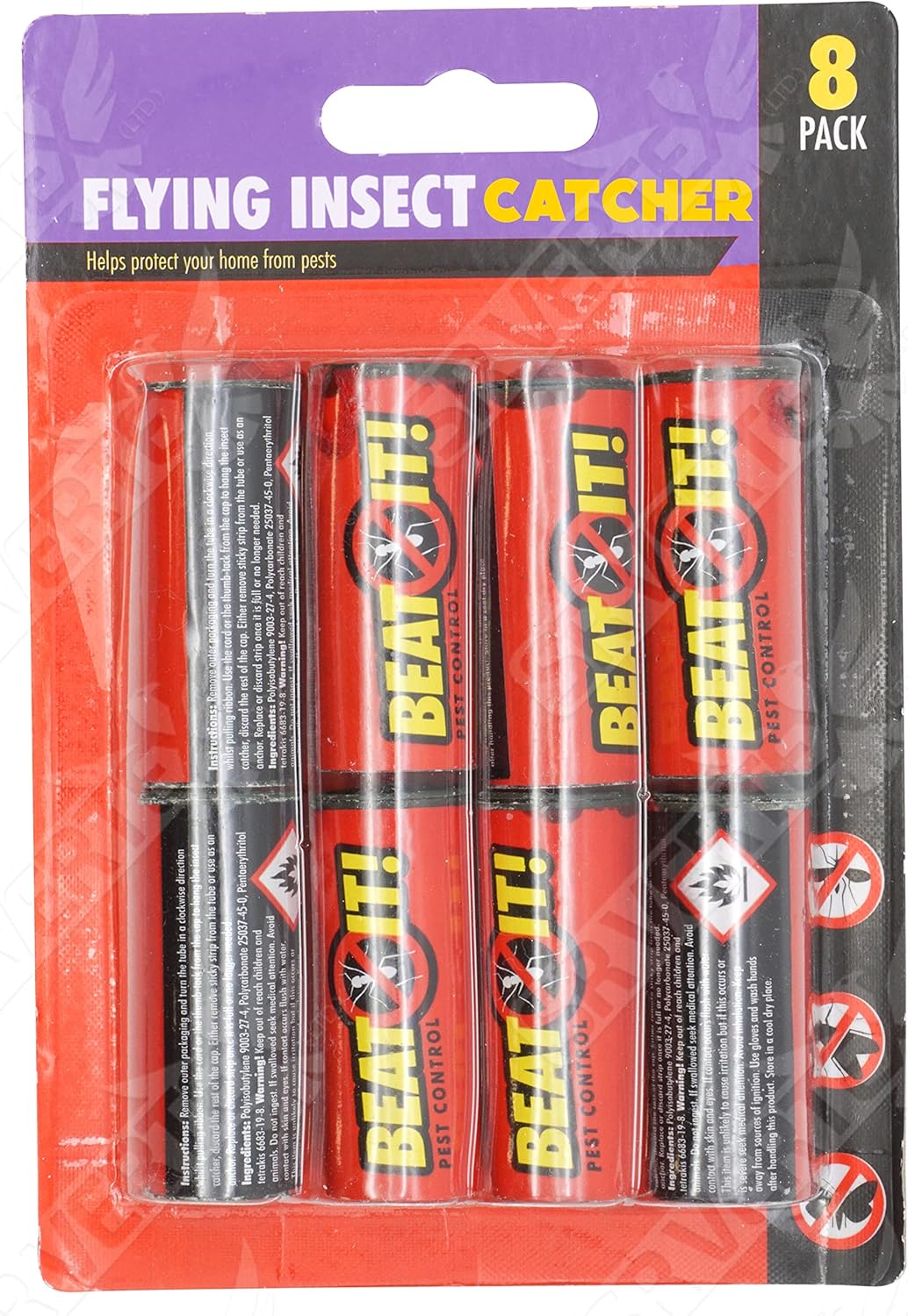 8x Flying Insect Paper Dual Sided Trap