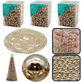Pack of 3 (7mm x 8M Rose Gold BEAD CHAIN)