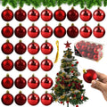 Red Christmas Tree Baubles 50mm