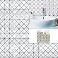 Pack of 10 Offwhite Diamond Pattern Adhesive Wall Tile
