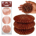 Copper Cleaning Scourers 3 Pack 9cm