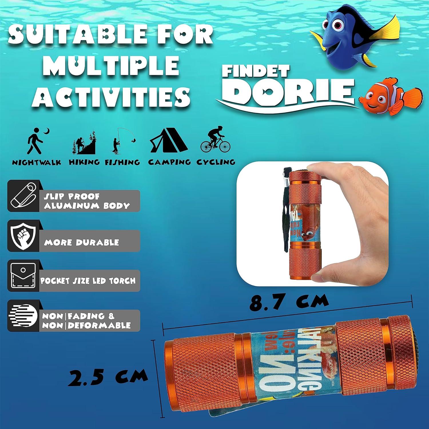 Finding Dory Orange 9 LEDs Aluminium Torch for Kids