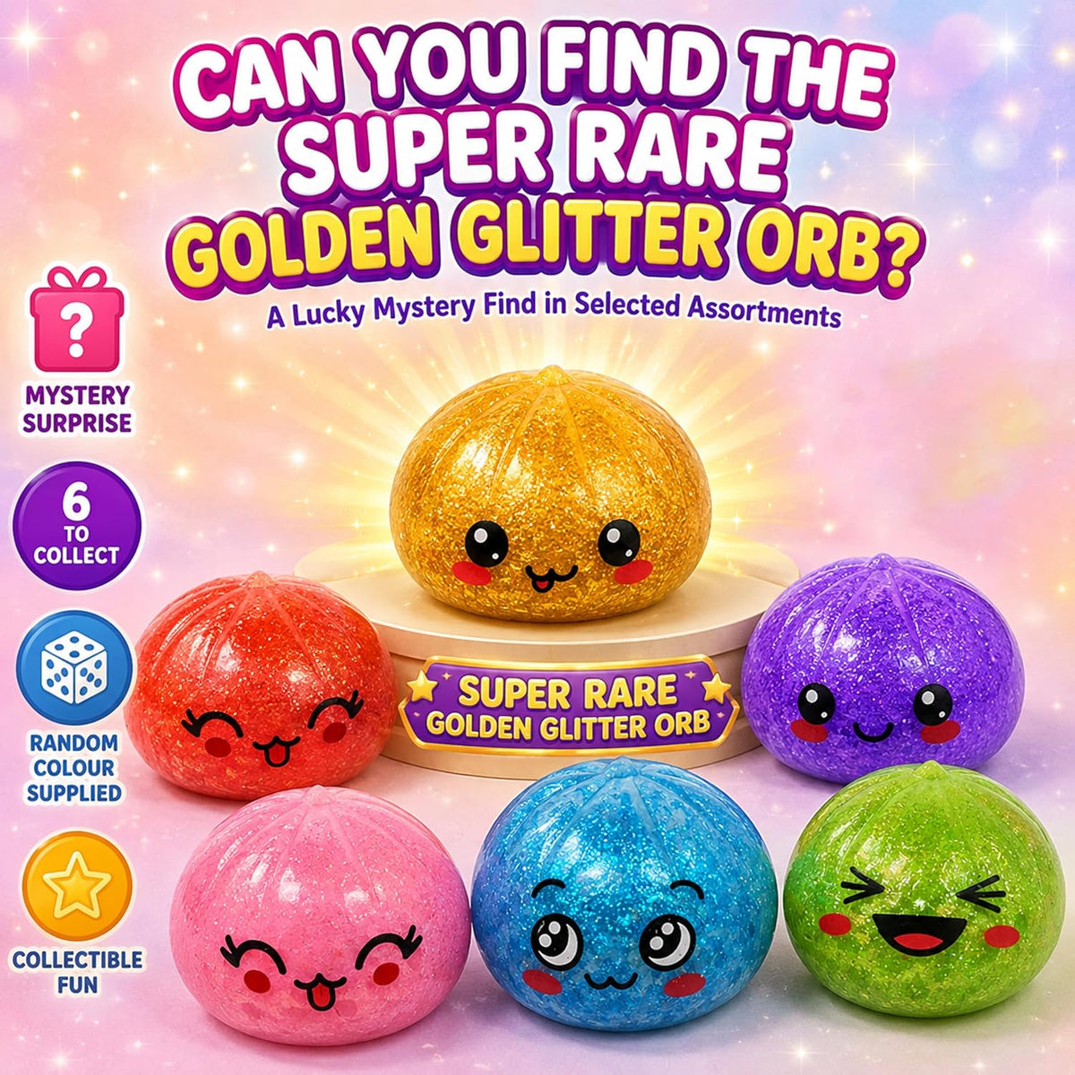 Glitter Orbs Dumpling Toy 8.5cm -Super Rare Golden – view 6