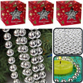 Pack of 3 Silver Bead Garlands for Eid Gift Decor, 8M Shiny Pearl Beads Chain