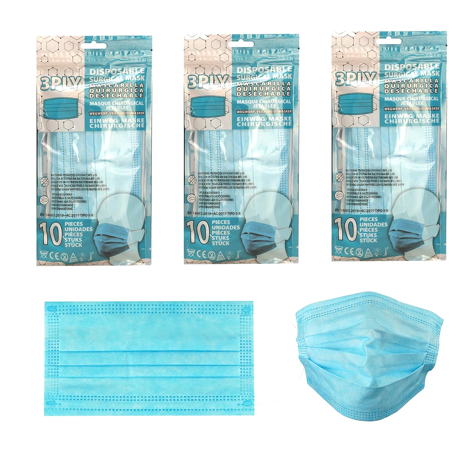 3PLY Disposable Face Masks for Adults