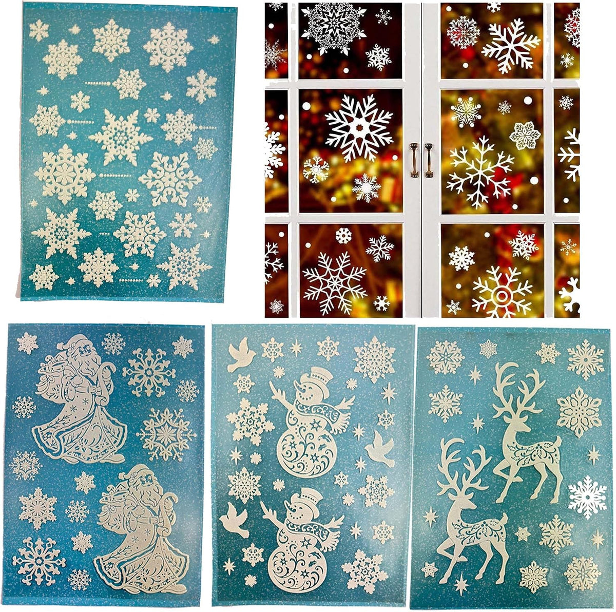 Christmas Festive Reuseable Window Stickers