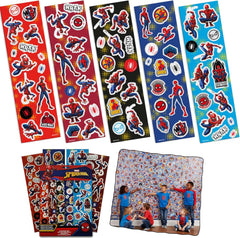 5x Waterproof Reusable Window Stickers Sheets - Spiderman