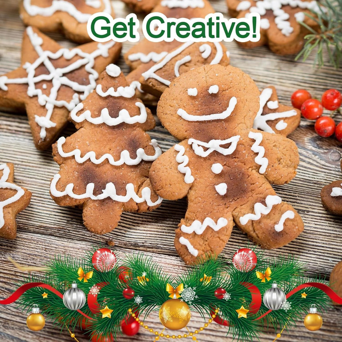8Pcs Stainless Steel Christmas Cookie Cutters