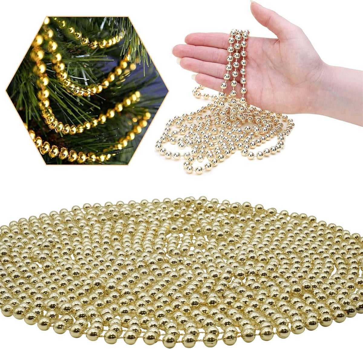 Shiny Bead Garland 8m Christmas Decoration