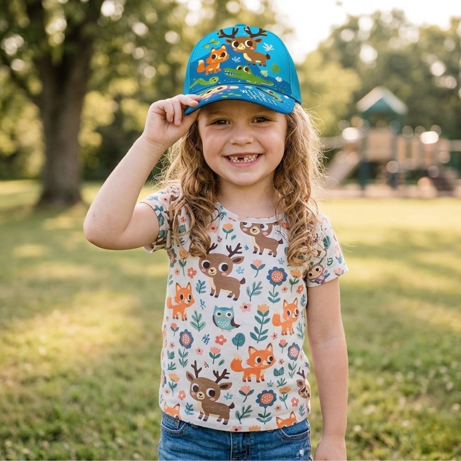 Into the Forest Cotton Baseball Cap 3-7 Years - Assorted Colours