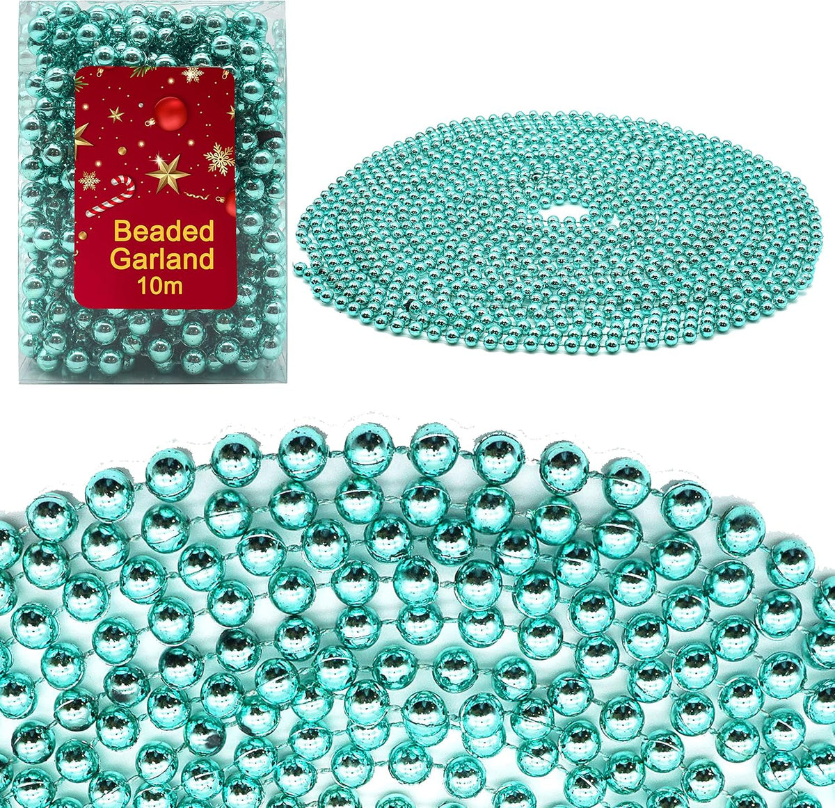 10m Bead Garland Christmas Tree Decoration