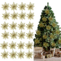 Pack of 24 - Artificial Holiday Flowers - Gold
