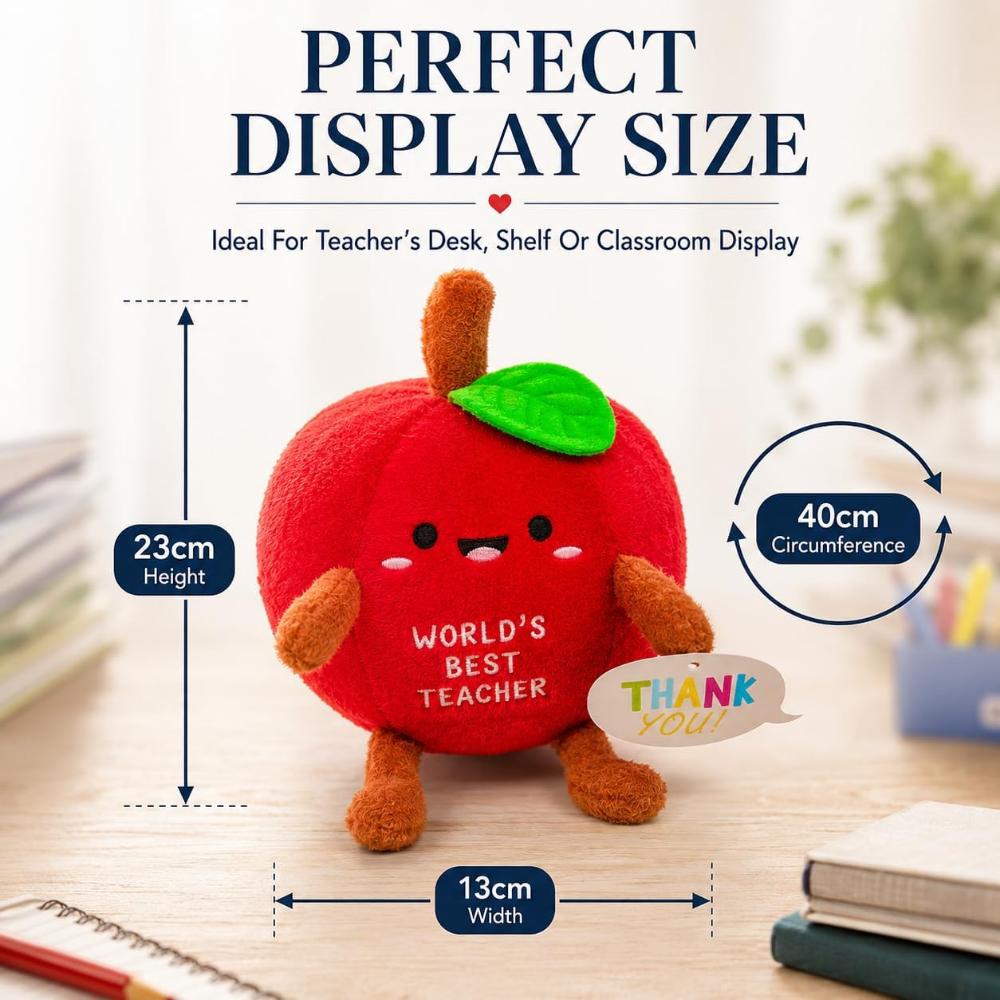Best Teacher Plush Apple Toy