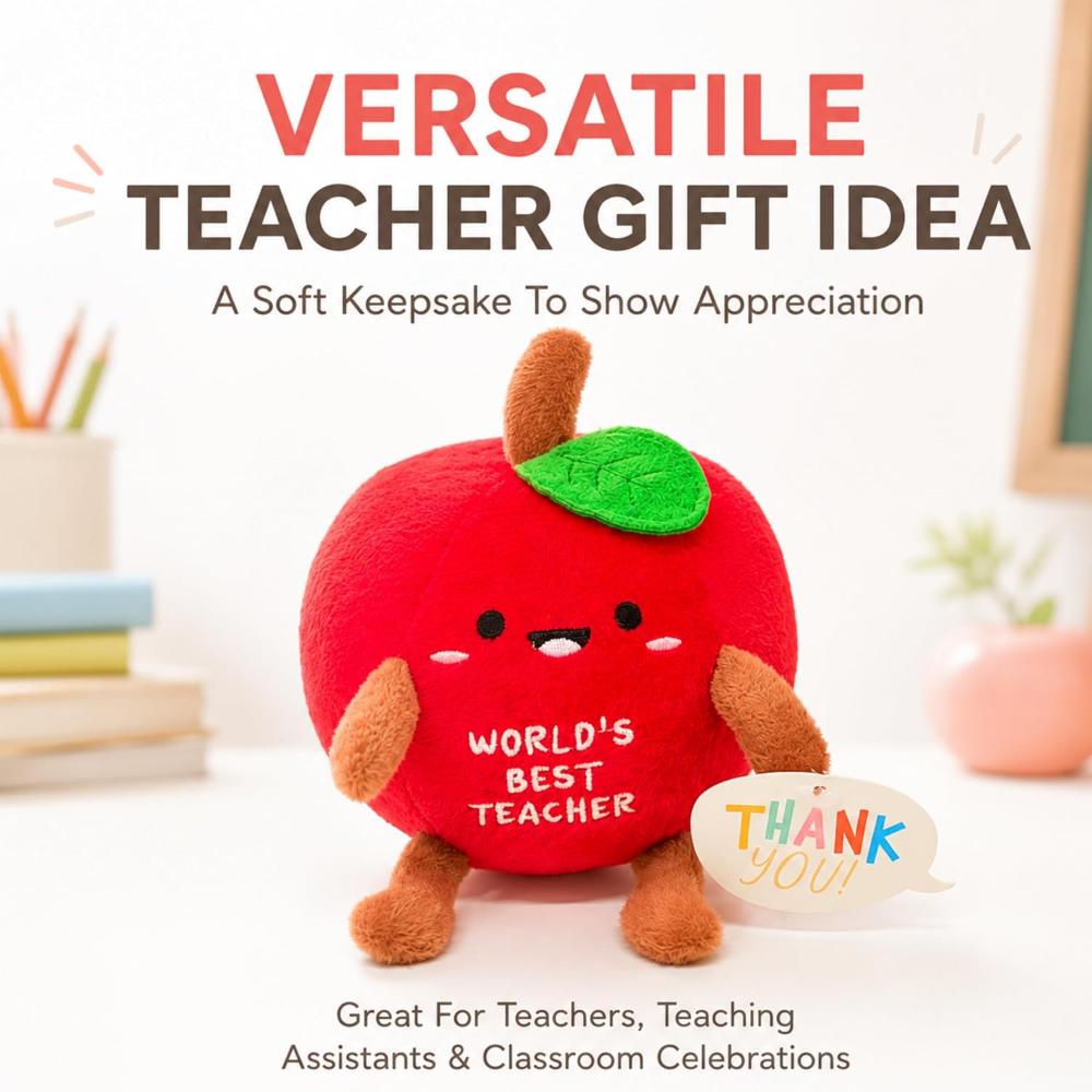 Best Teacher Plush Apple Toy