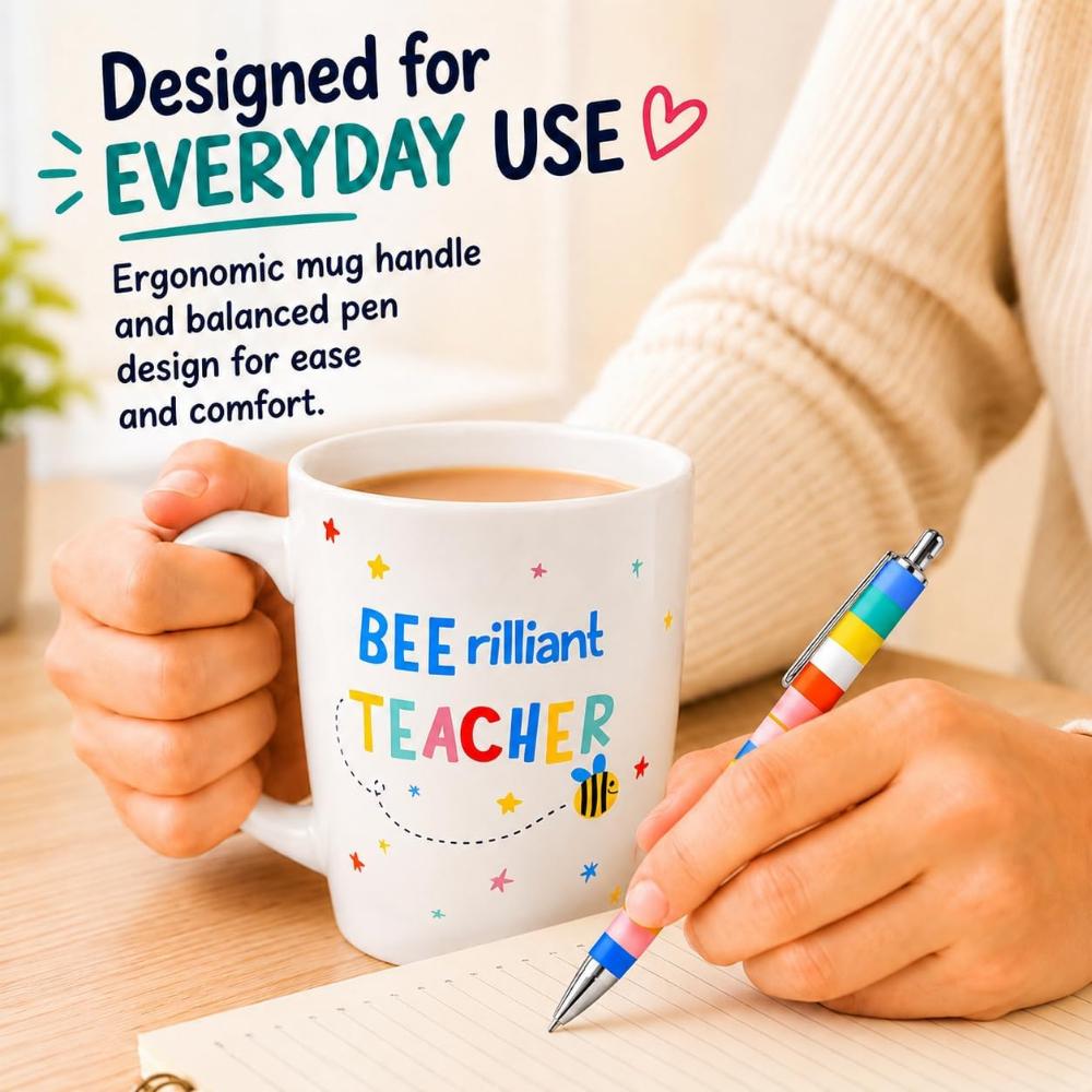 Teacher Ceramic Mug 400ml & Pen Gift Set