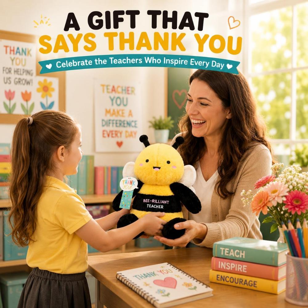 Best Teacher Plush Apple Toy