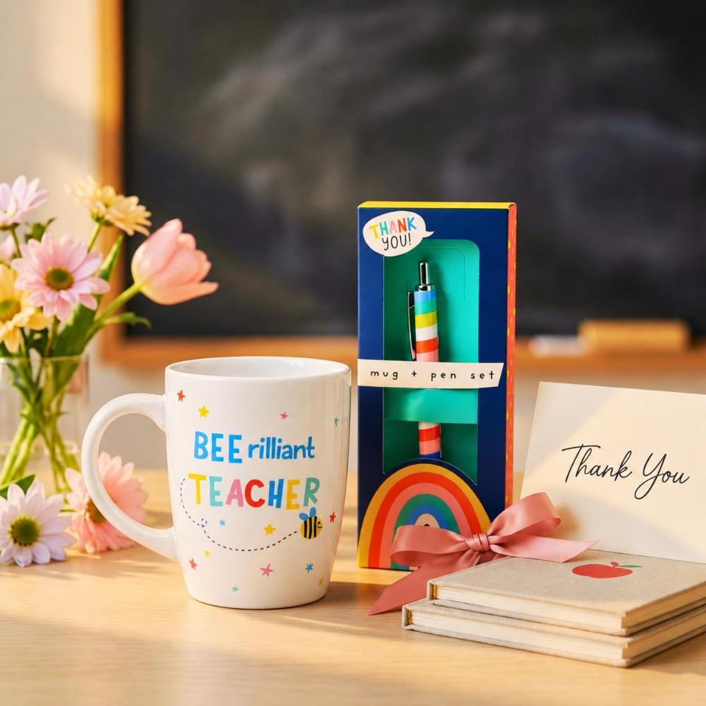 Teacher Ceramic Mug 400ml & Pen Gift Set
