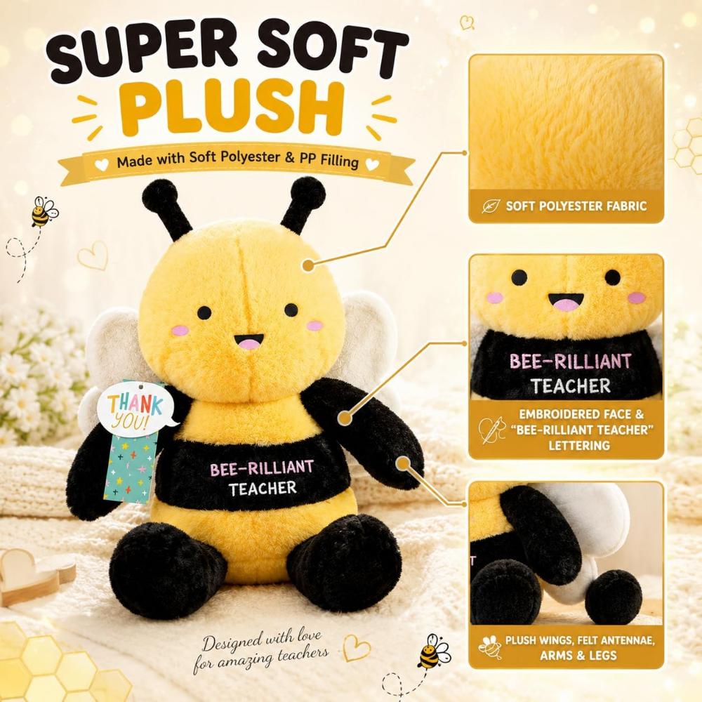 Best Teacher Plush Apple Toy