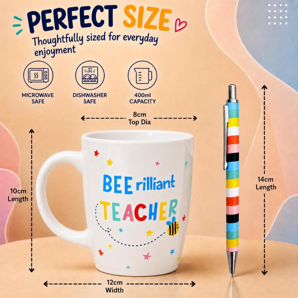 Teacher Ceramic Mug 400ml & Pen Gift Set