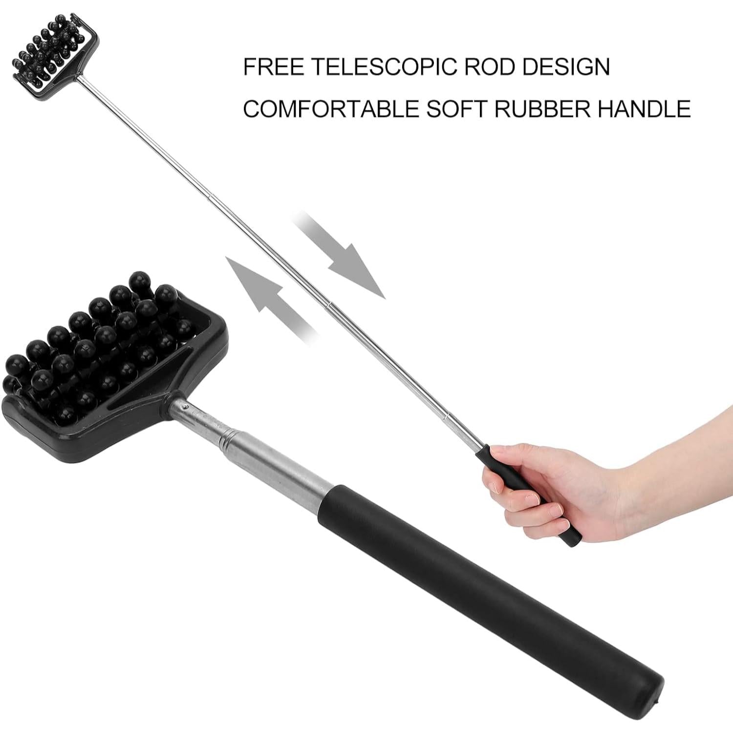 Telescopic Back Massager Stick Muscle Roller & Scratcher