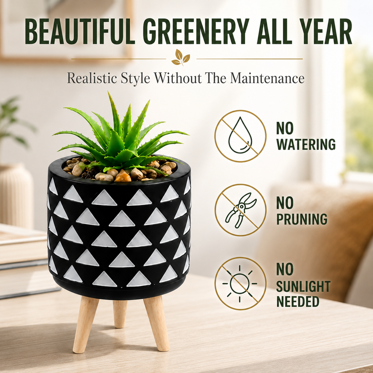 14cm Succulent Flower Pot with Legs