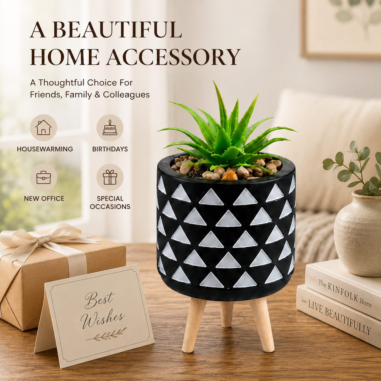14cm Succulent Flower Pot with Legs