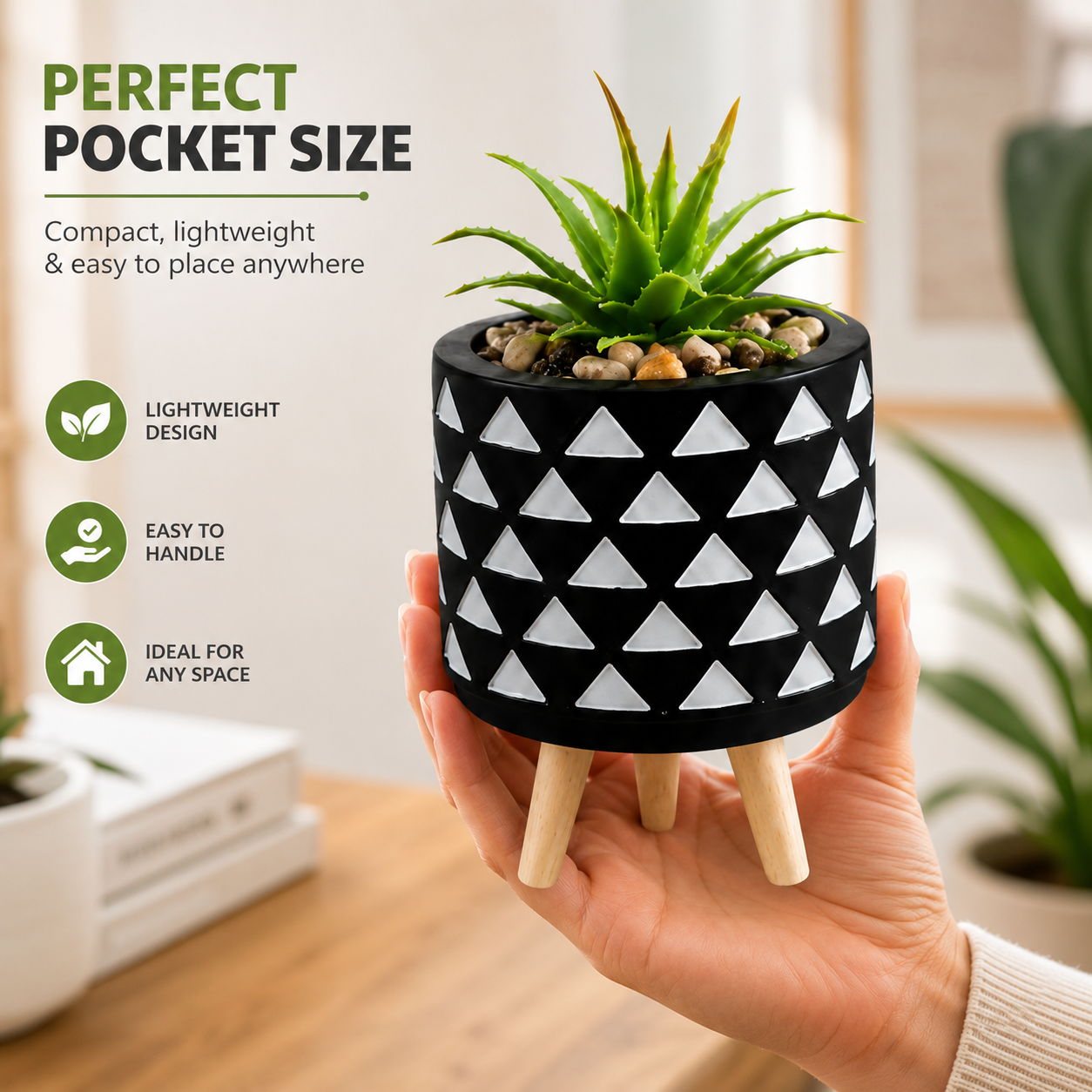 14cm Succulent Flower Pot with Legs