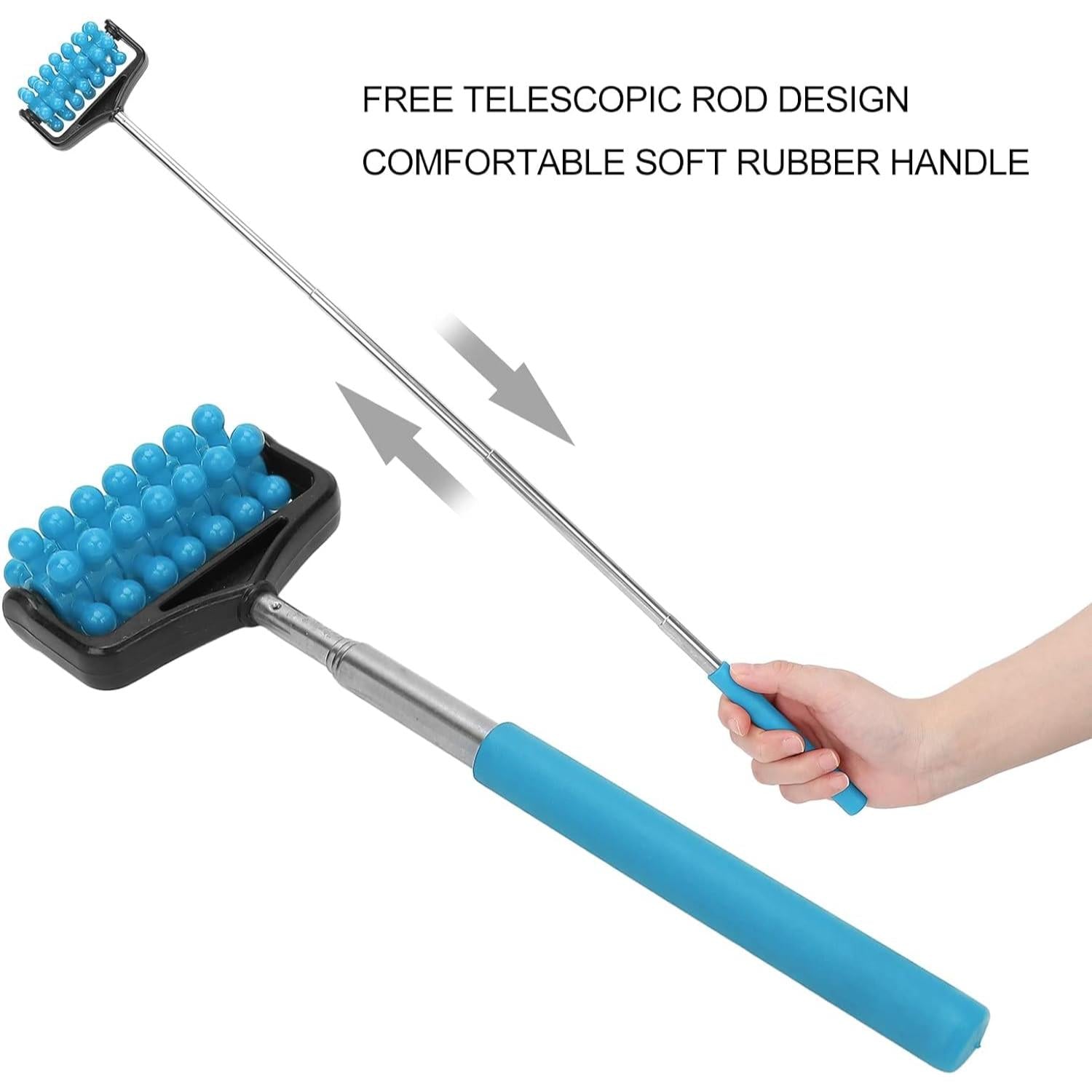 Telescopic Back Massager Stick Muscle Roller & Scratcher
