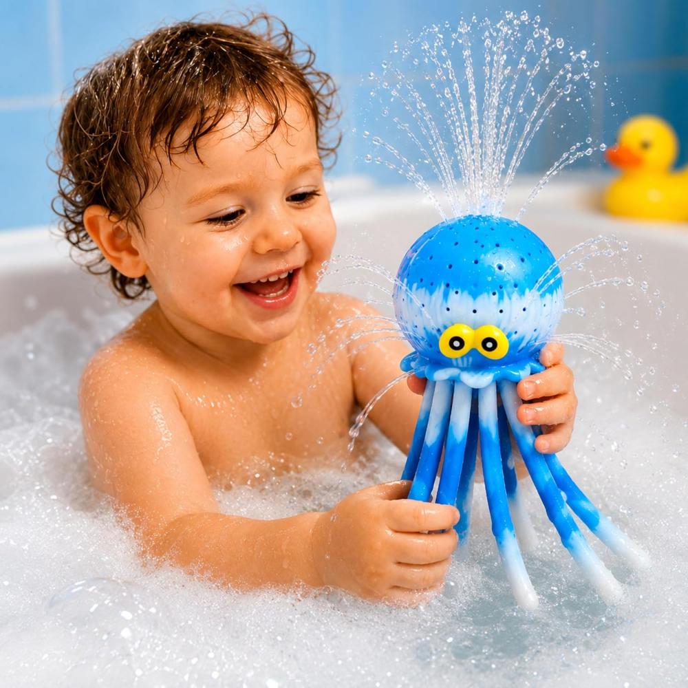 16cm Water Splash Octopus Water Absorption Bath Toy
