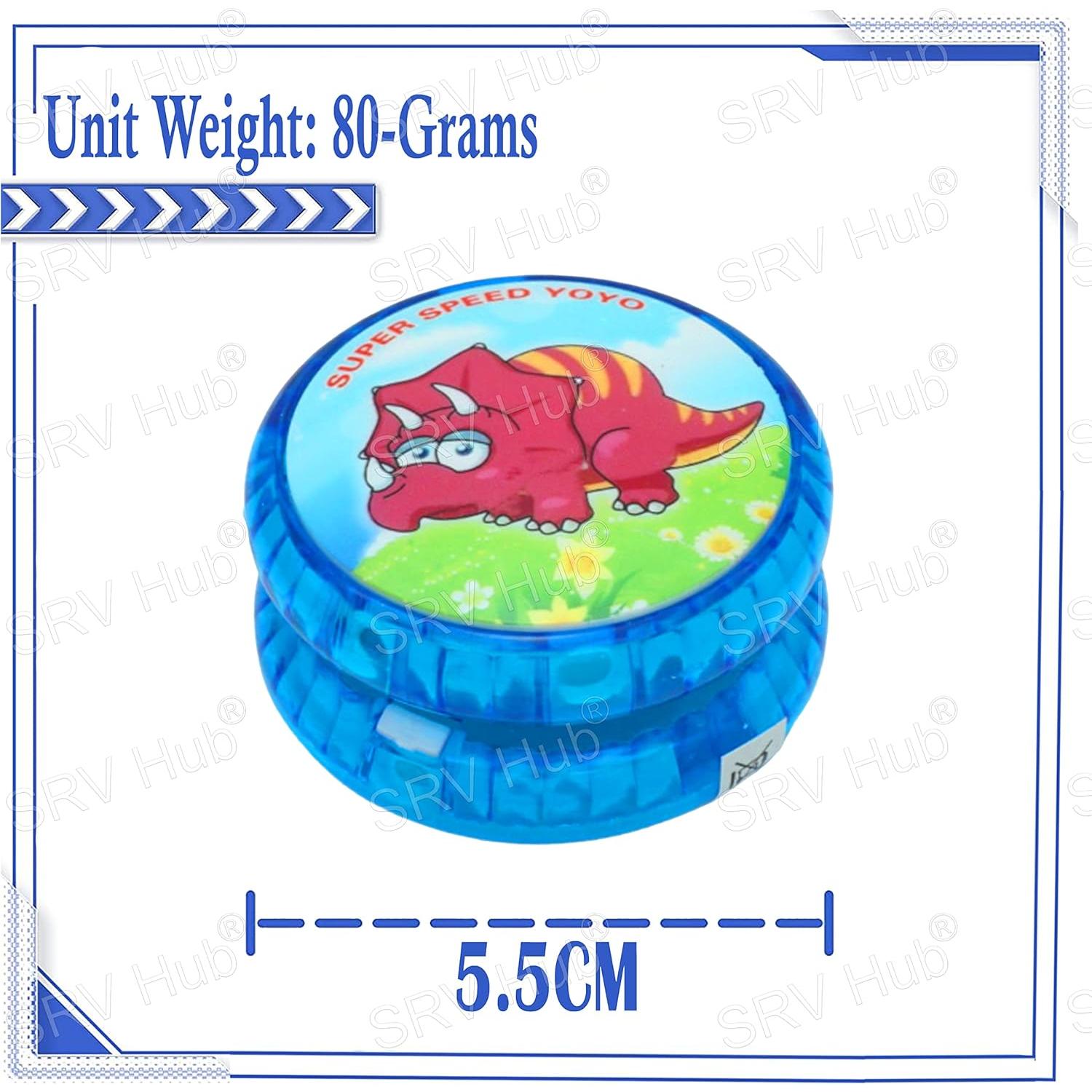 5.5cm Kids Light-Up Dinosaur Yo-Yo Toy with String - Assorted
