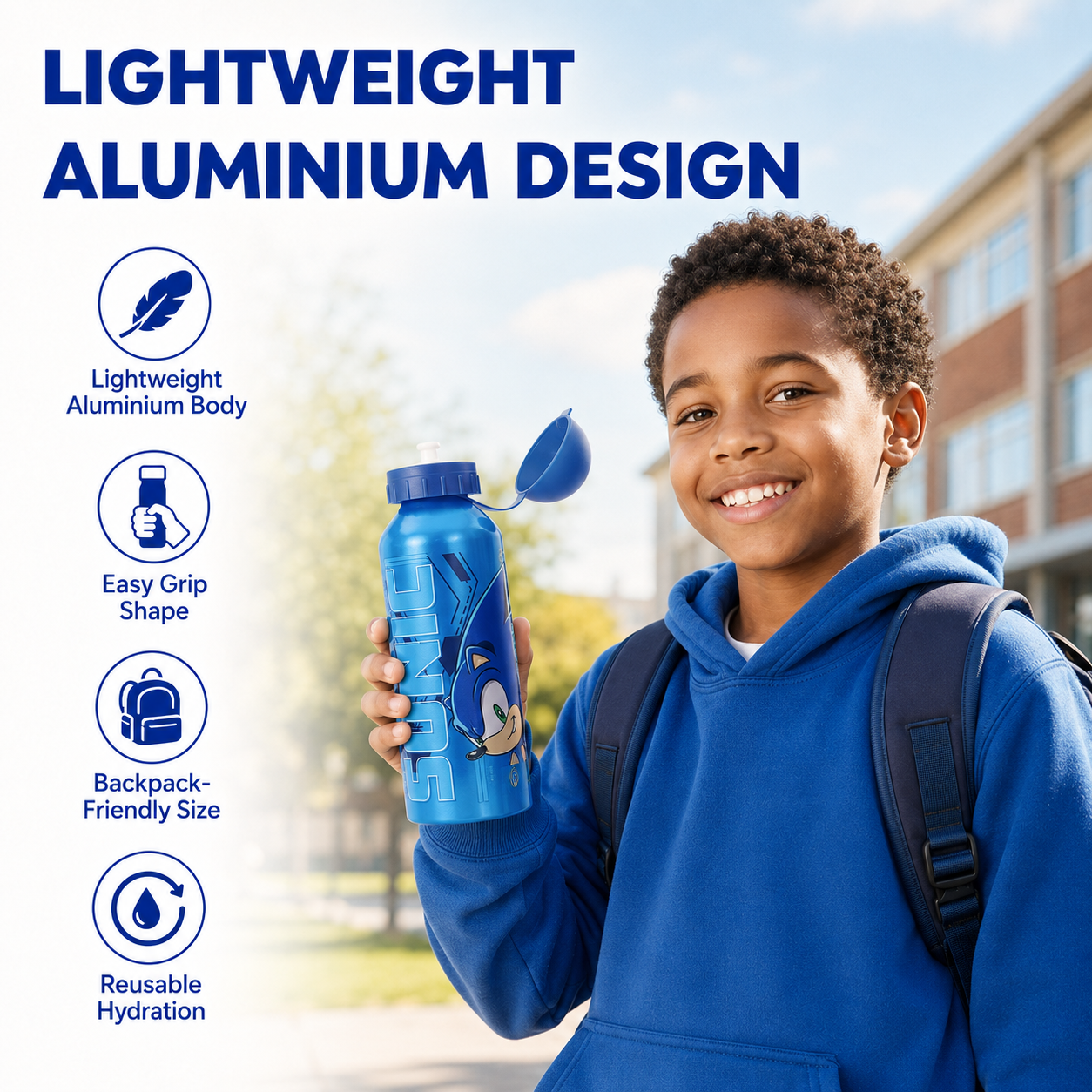 Sonic Aluminium Water Bottle 500ml