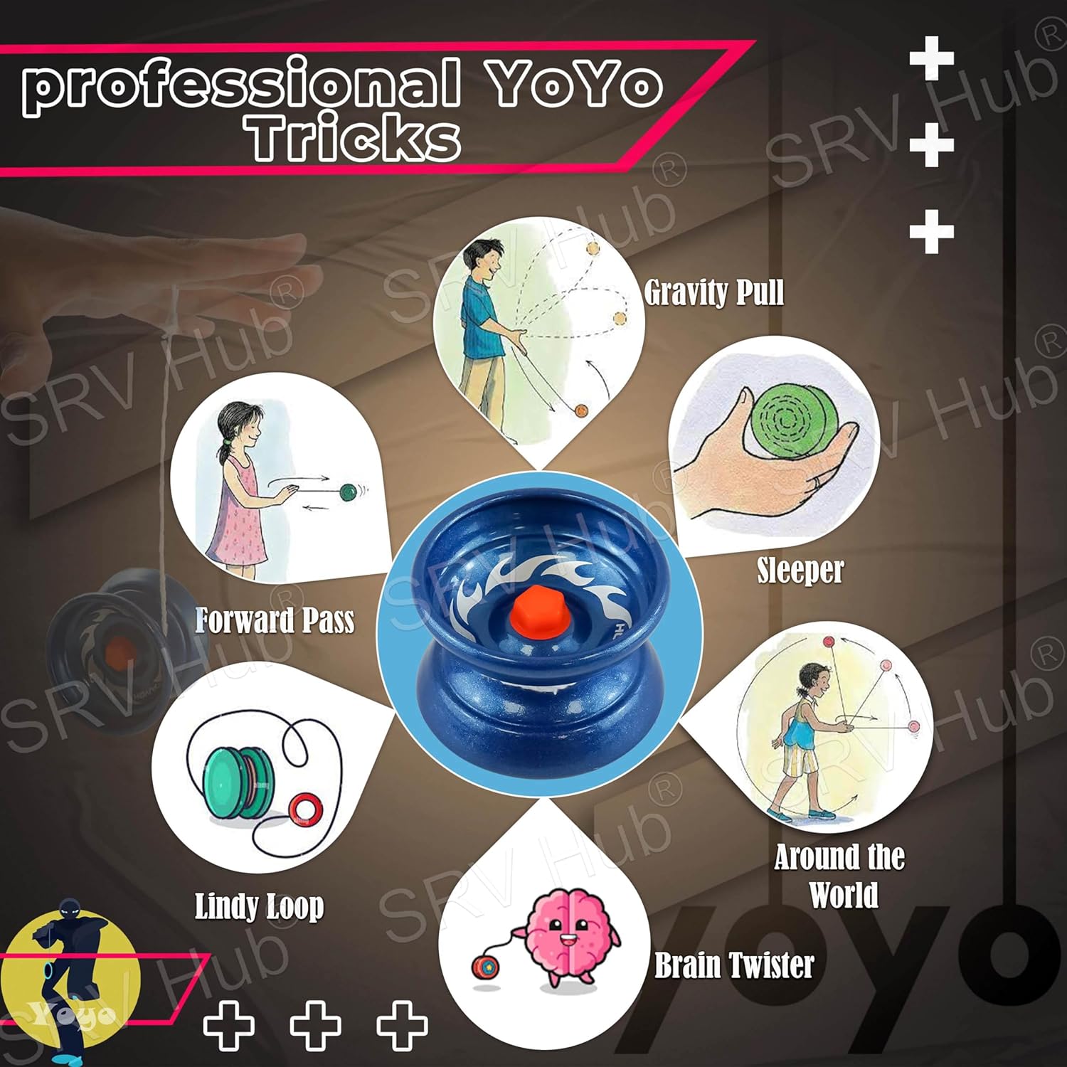 5cm Metal Responsive YoYos for Beginners – Assorted
