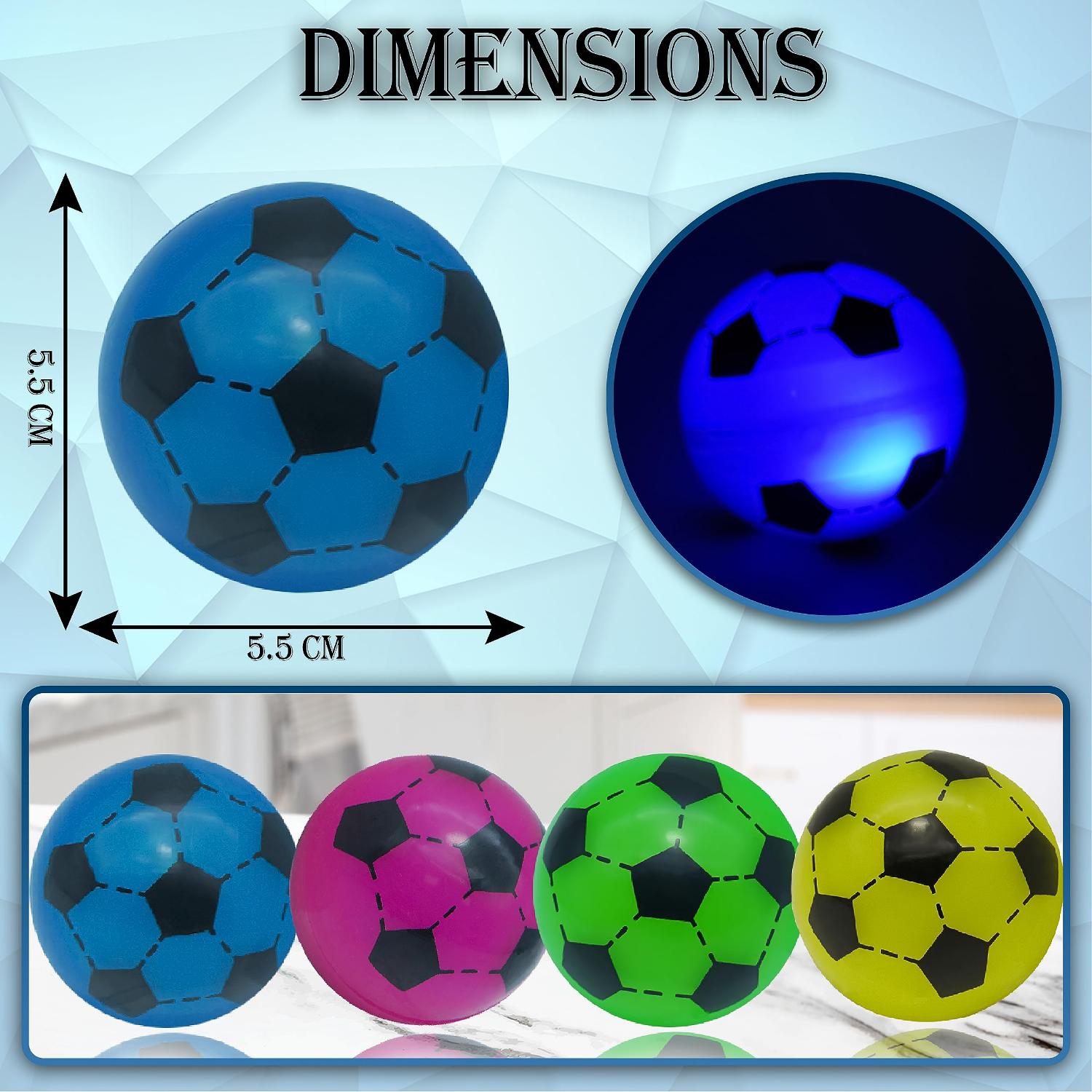 LED Light Up Footballs 5.5cm Glow Balls – Assorted