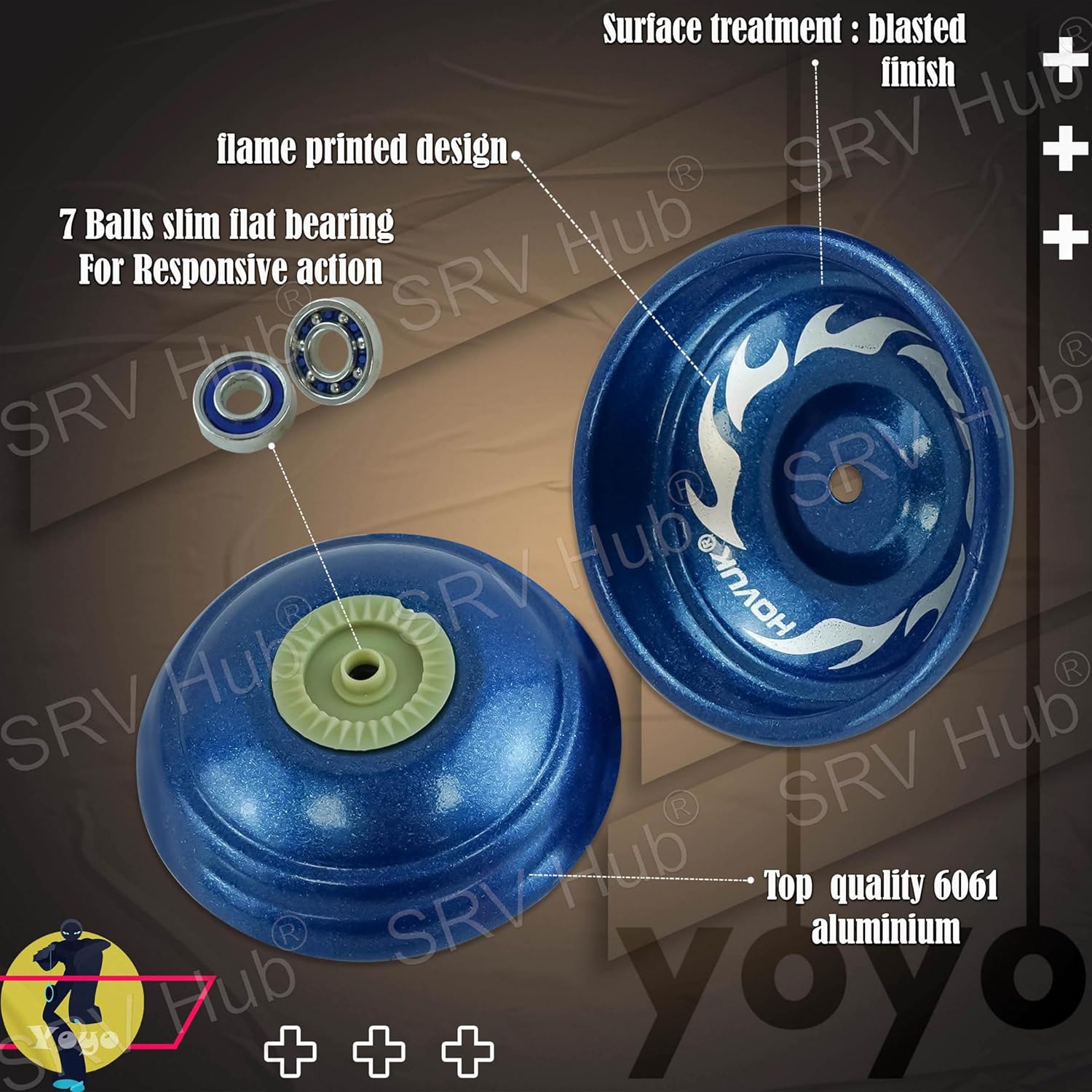 5cm Metal Responsive YoYos for Beginners – Assorted