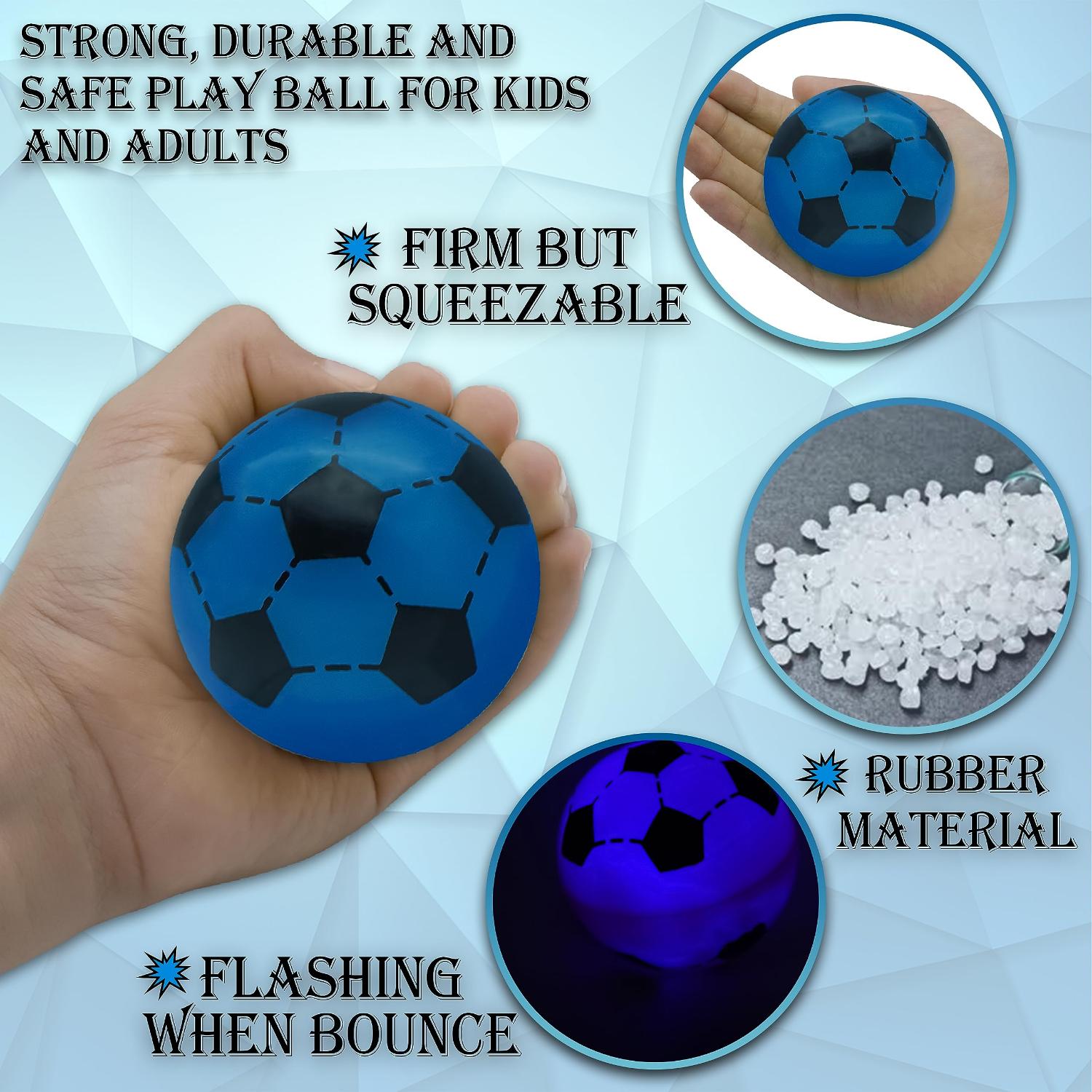 LED Light Up Footballs 5.5cm Glow Balls – Assorted