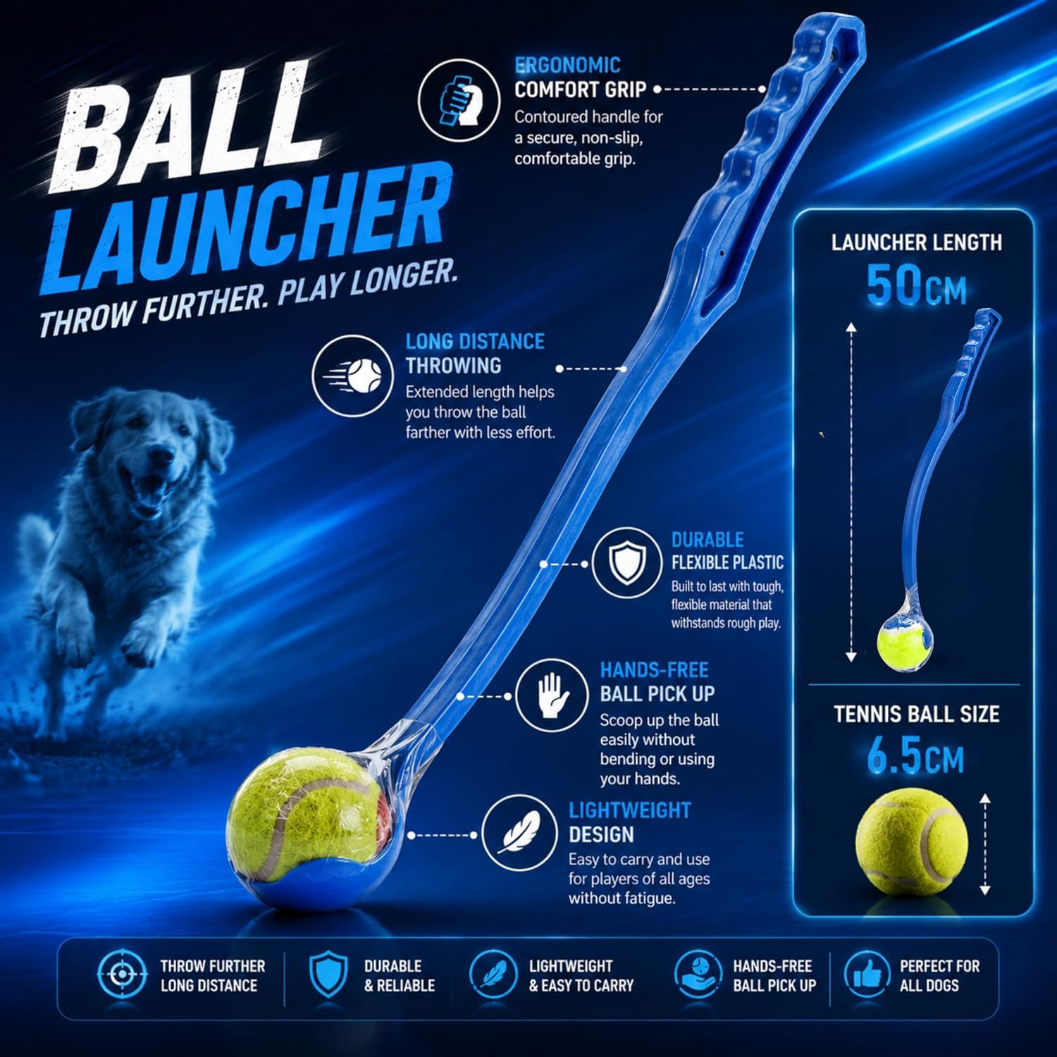 50cm Dog Ball Launcher Thrower Ball
