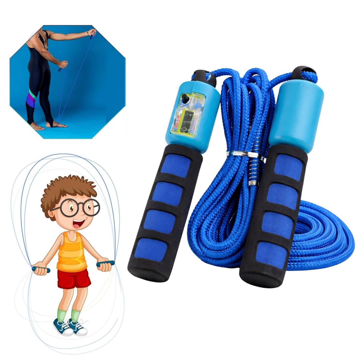2.7m Adjustable Skipping Rope with Counter - Assorted