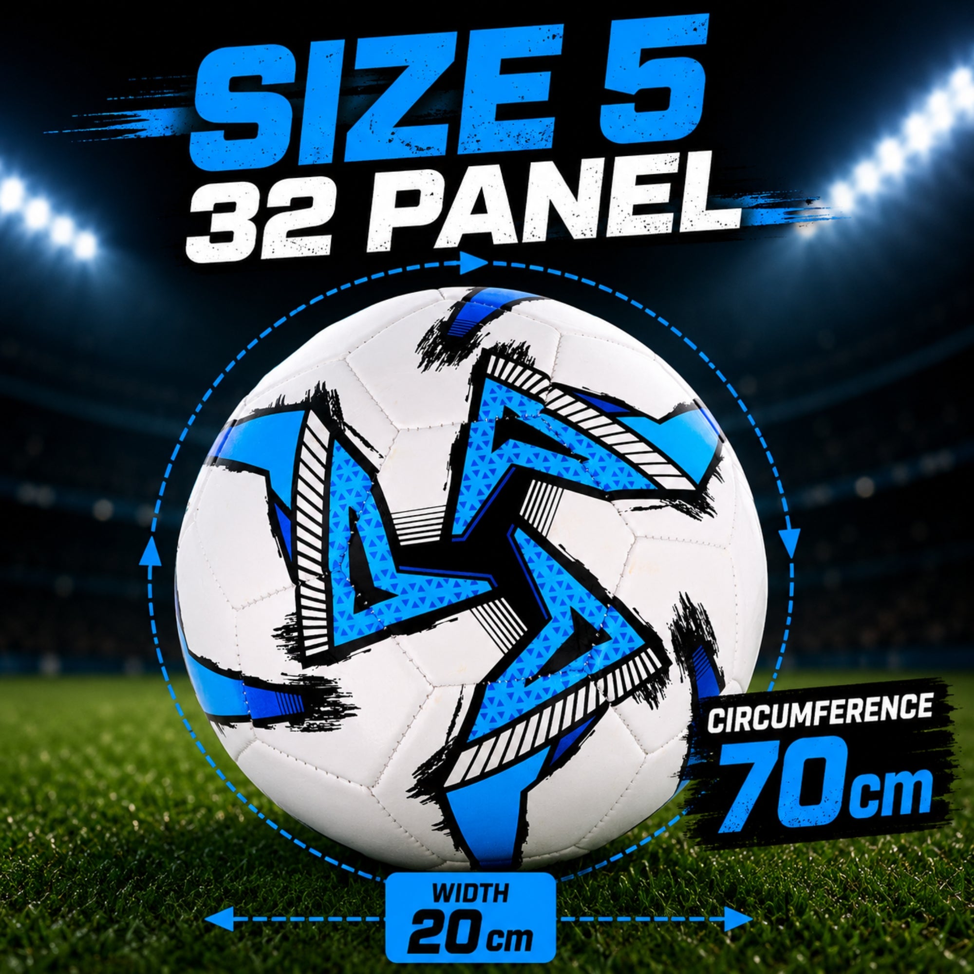 32-Panel Inflatable Football Size 5