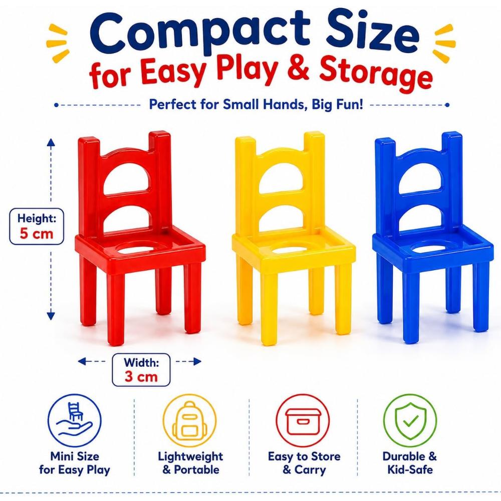 24Pcs Balancing Chairs Stacking Game