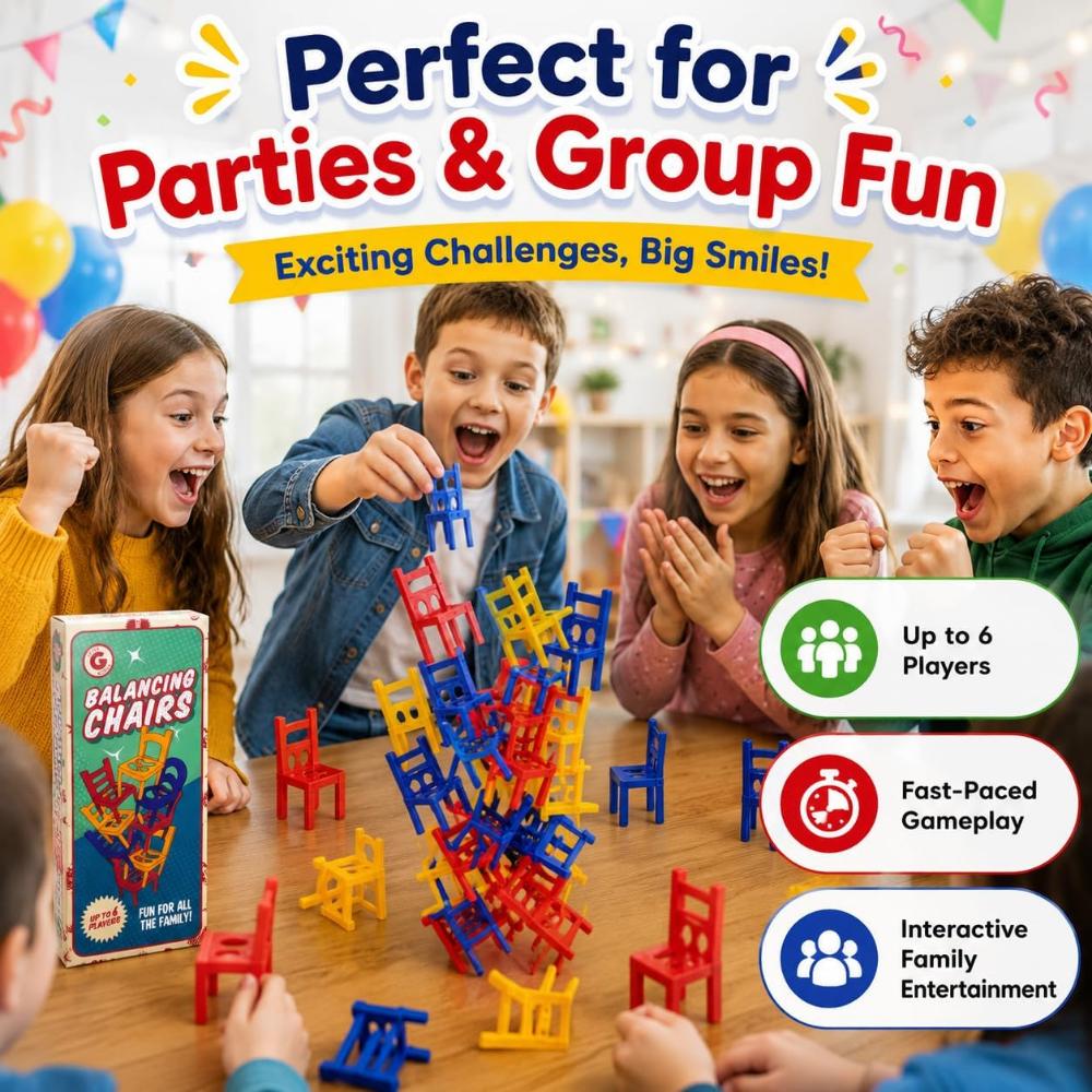 24Pcs Balancing Chairs Stacking Game