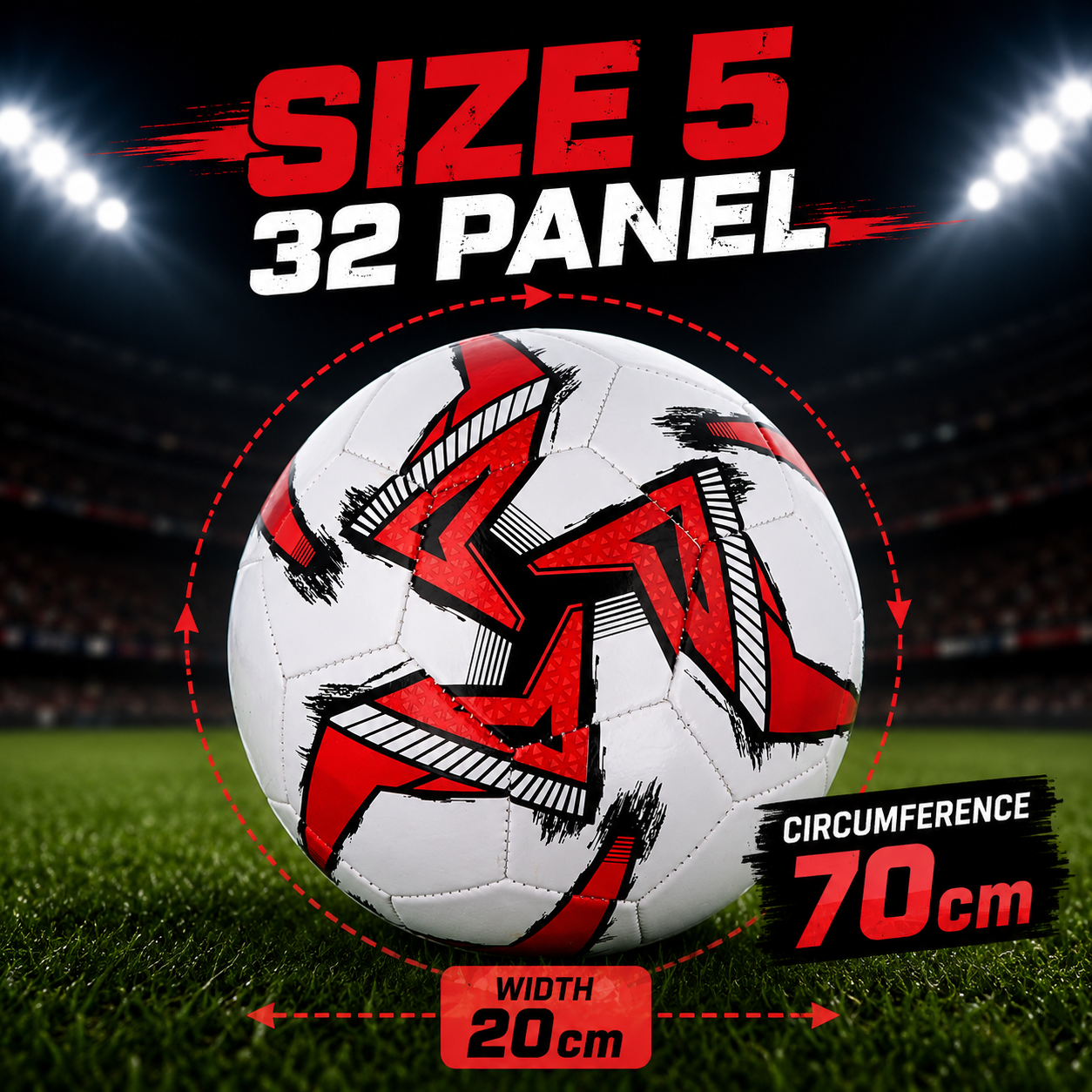 32-Panel Inflatable Football Size 5