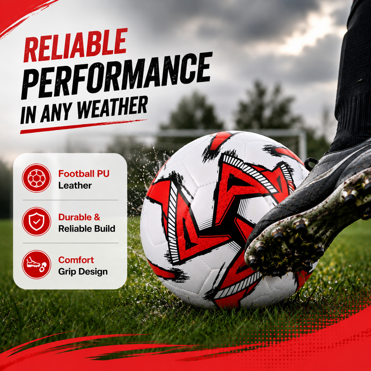 32-Panel Football Size 5 – Deflated Training & Match Ball