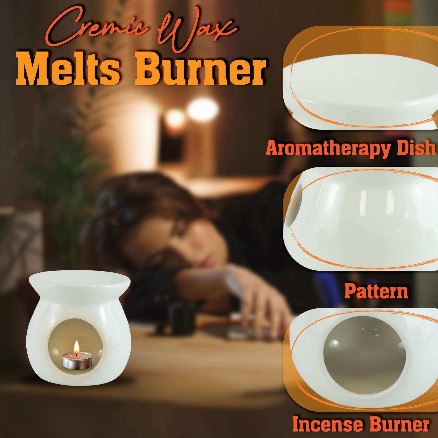 Ceramic Wax Melt Burner Oil Diffuser & Tealight Warmer 12.5cm