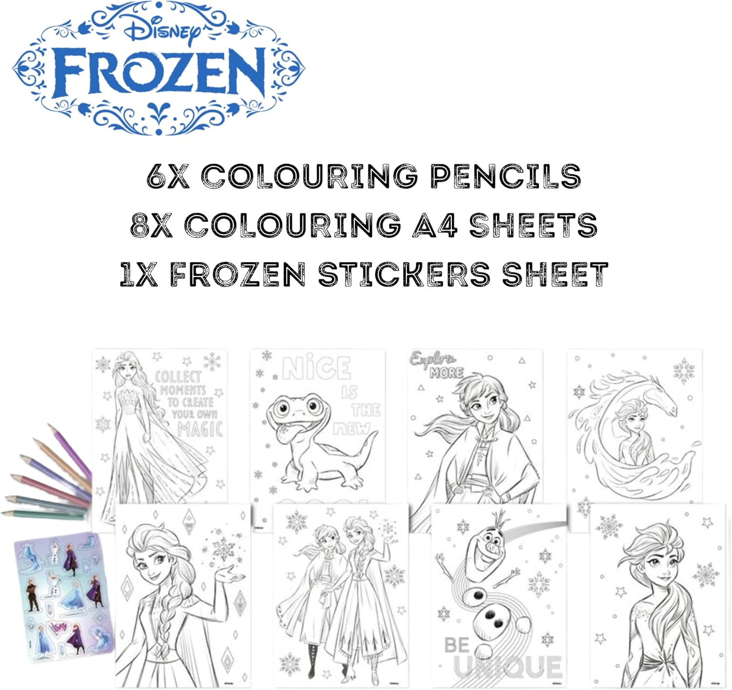 Kids Colouring Activity Set with Pencils - Assorted