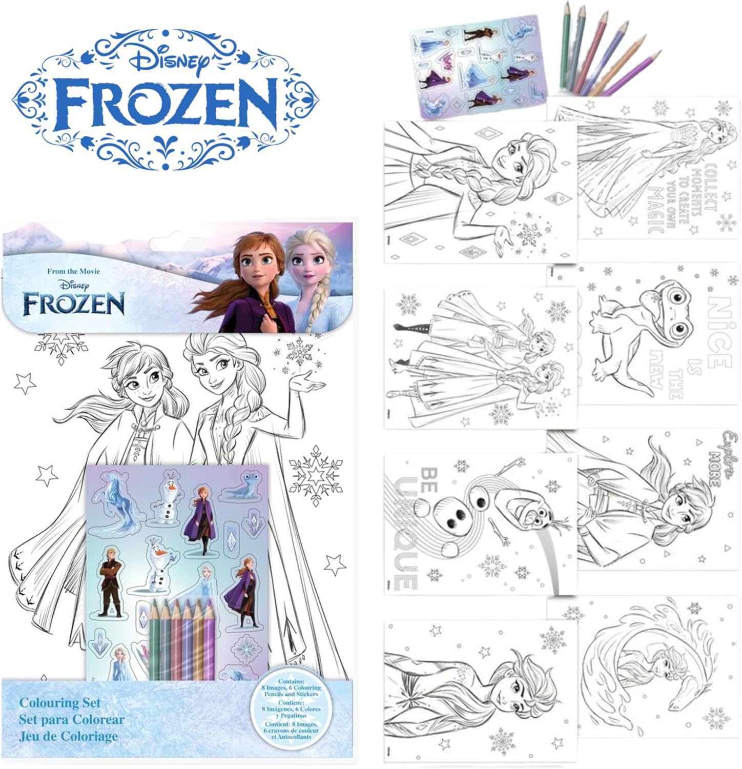 Kids Colouring Activity Set with Pencils - Assorted