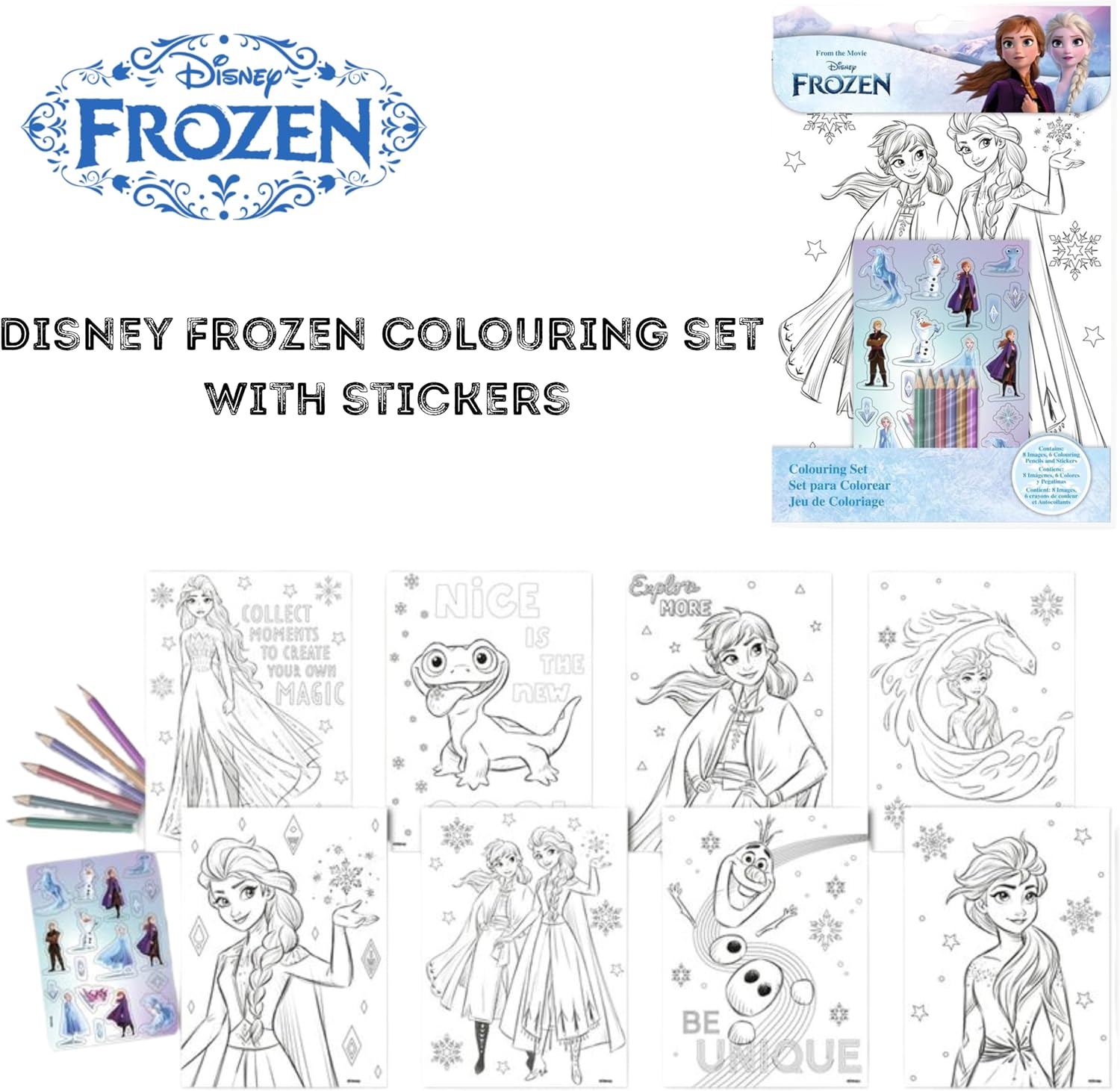 Kids Colouring Activity Set with Pencils - Assorted