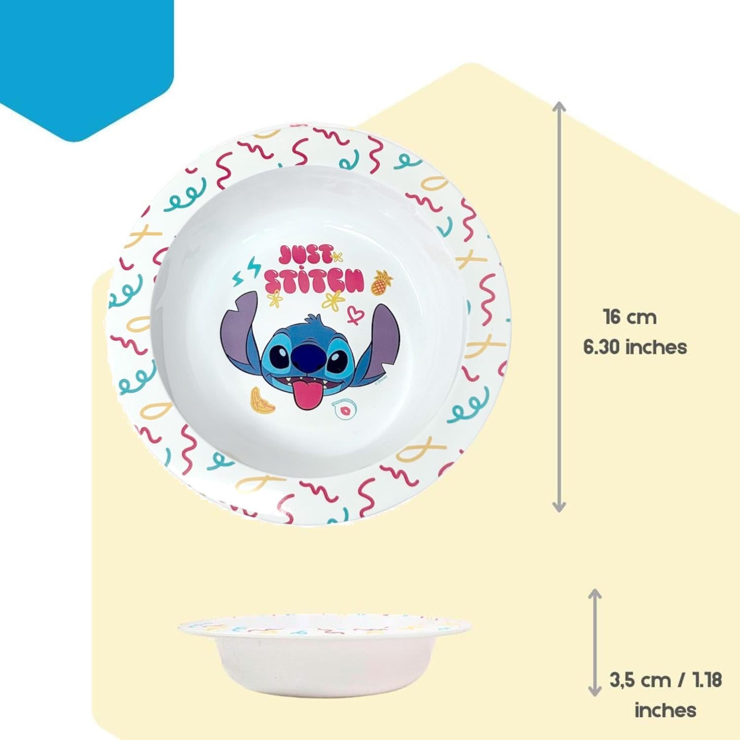 5 Piece Kids Dinnerware Set BPA-Free Plastic Plate Bowl Cup Fork &amp; Spoon
