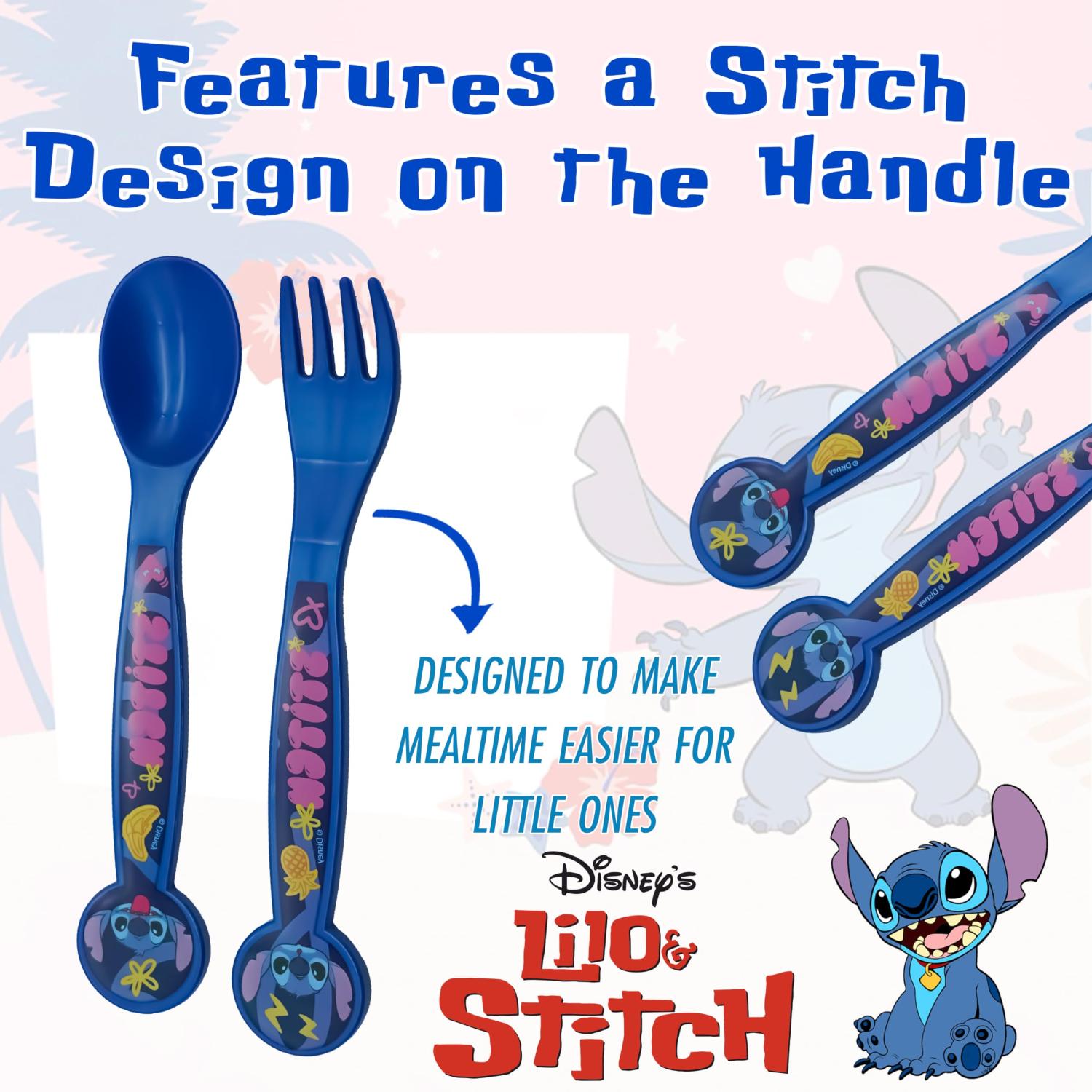 Kids 2 Piece Cutlery Set BPA-Free Plastic Spoon & Fork